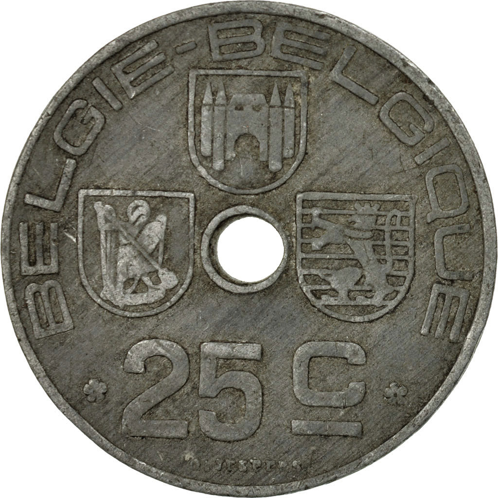 Munten, België, 25 Centimes, 1946, FR, Zinc, KM:132