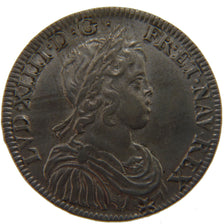 FRANCE, 1/2 Ecu, 1645, Paris, AU(50-53), Silver, Gadoury #168, 13.70