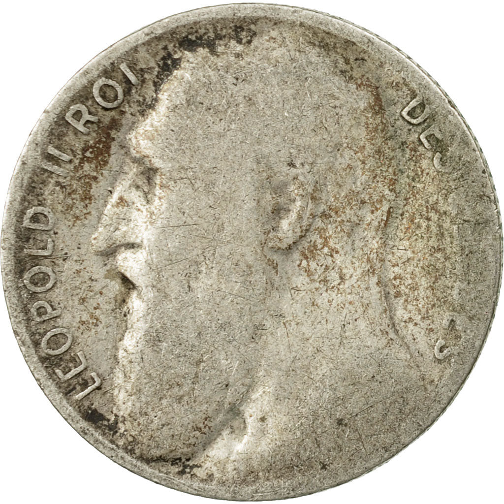 Coin, Belgium, 50 Centimes, 1901, VG(8-10), Silver, KM:50