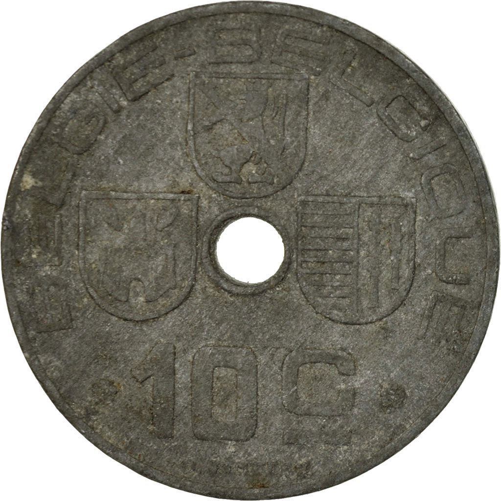 Coin, Belgium, 10 Centimes, 1942, VF(30-35), Zinc, KM:126