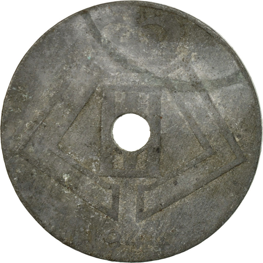 Monnaie, Belgique, 10 Centimes, 1944, B+, Zinc, KM:126
