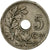 Moneta, Belgia, 5 Centimes, 1925, VF(20-25), Miedź-Nikiel, KM:67