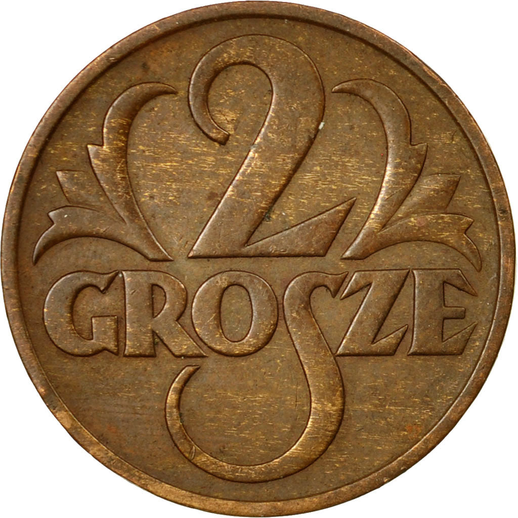 Coin, Poland, 2 Grosze, 1938, Warsaw, EF(40-45), Bronze, KM:9a