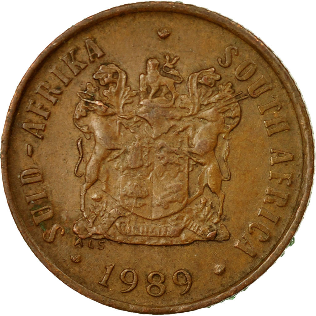 Coin, South Africa, Cent, 1989, EF(40-45), Bronze, KM:82
