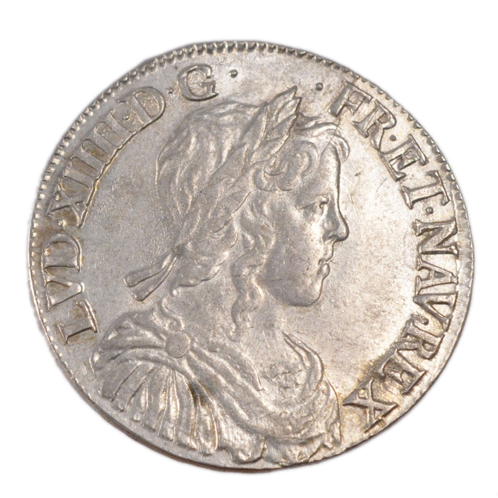Munten, Frankrijk, Louis XIV, 1/2 Écu à la mèche longue, 1/2 Ecu, 1651