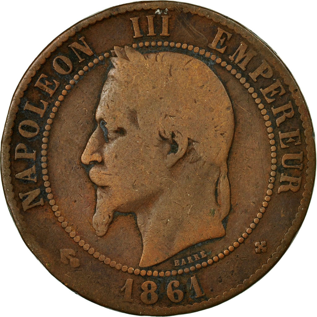 Coin, France, Napoleon III, Napoléon III, 10 Centimes, 1861, Strasbourg
