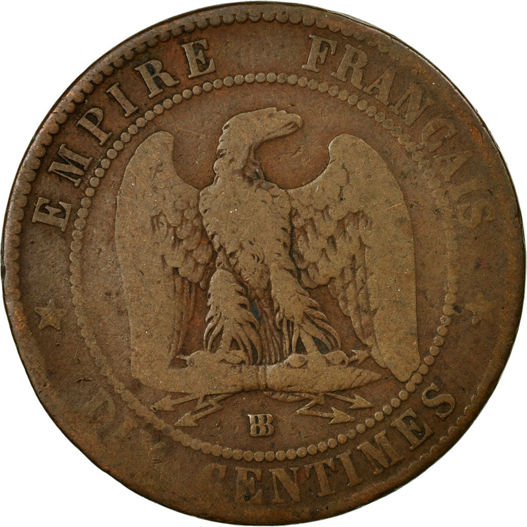 Coin, France, Napoleon III, Napoléon III, 10 Centimes, 1861, Strasbourg