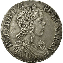Monnaie, France, Louis XIV, 1/2 Écu à la mèche longue, 1/2 Ecu, 1651, La