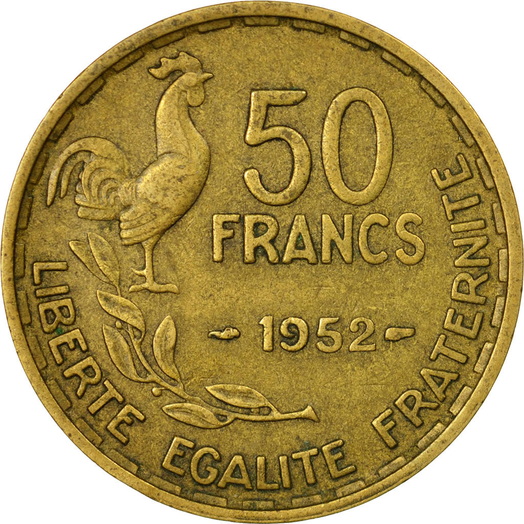Münze, Frankreich, Guiraud, 50 Francs, 1952, Paris, S, Aluminum-Bronze