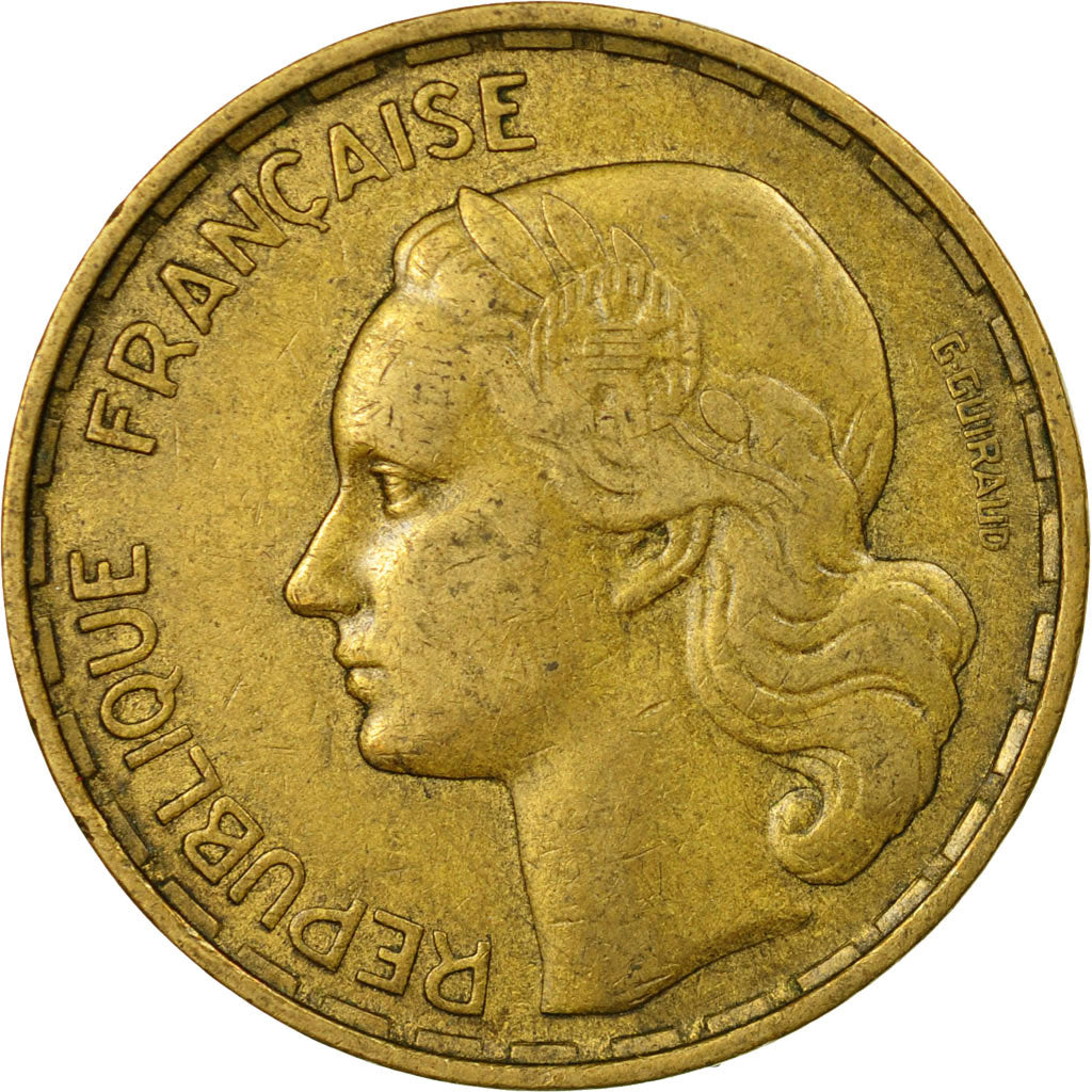 Coin, France, Guiraud, 50 Francs, 1953, Paris, VF(30-35), Aluminum-Bronze