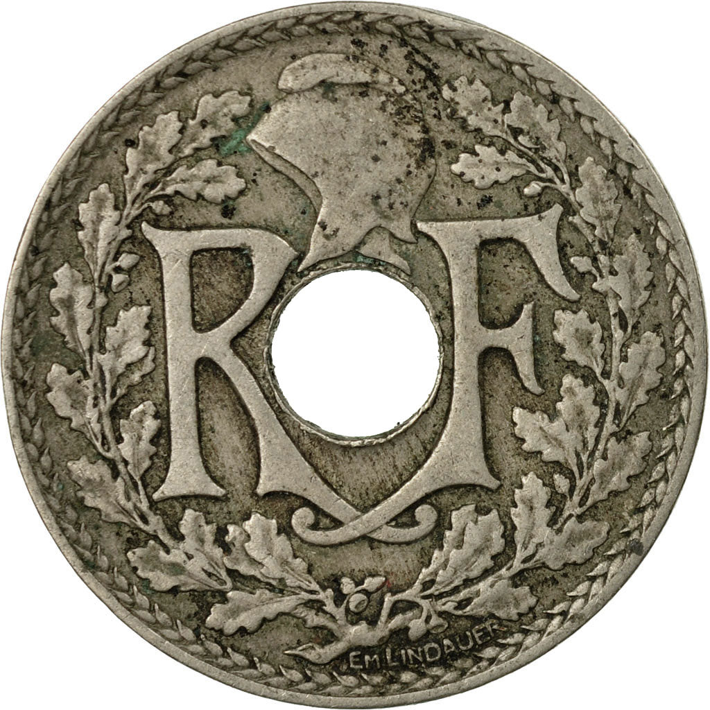 Coin, France, Lindauer, 25 Centimes, 1918, VF(20-25), Copper-nickel, KM:867a, Le