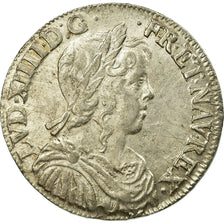 Monnaie, France, Louis XIV, 1/2 Écu à la mèche longue, 1/2 Ecu, 1652, Rouen