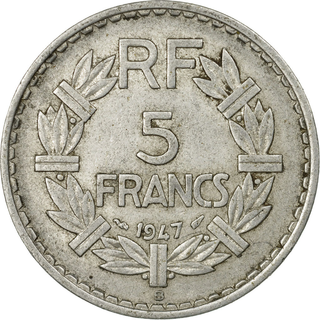 Monnaie, France, Lavrillier, 5 Francs, 1947, Beaumont - Le Roger, TB+