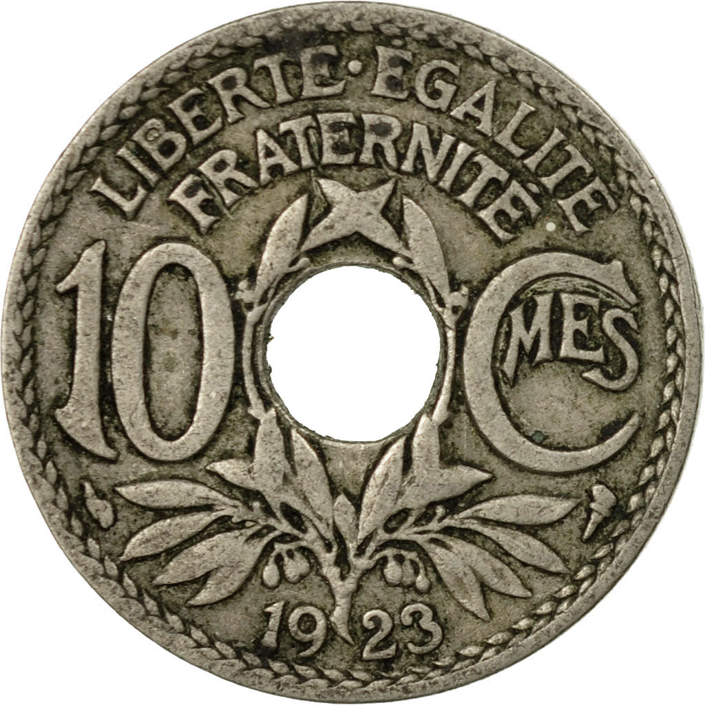 Moneta, Francja, Lindauer, 10 Centimes, 1923, Paris, VF(30-35), Miedź-Nikiel