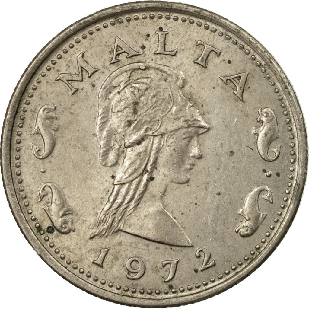Coin, Malta, 2 Cents, 1972, British Royal Mint, VF(30-35), Copper-nickel, KM:9