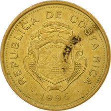 Münze, Costa Rica, 10 Colones, 1995, S+, Brass plated steel, KM:228