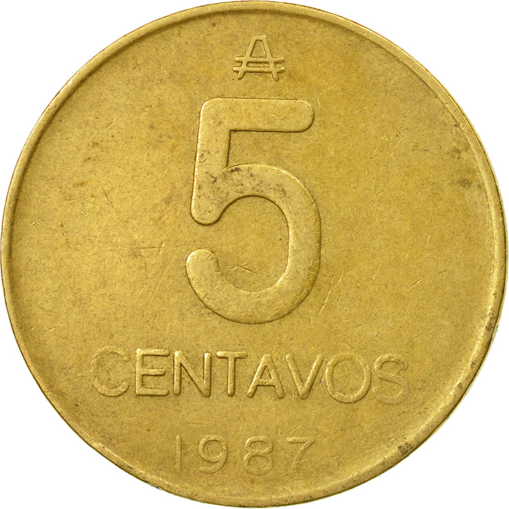 Moneta, Argentina, 5 Centavos, 1987, BB, Ottone, KM:97.2