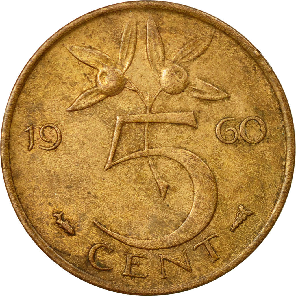 Münze, Niederlande, Juliana, 5 Cents, 1960, S, Bronze, KM:181