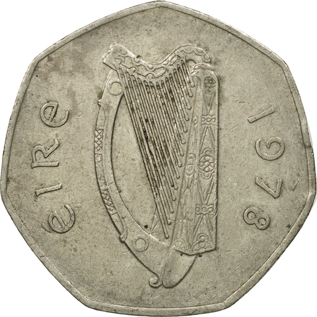 Coin, IRELAND REPUBLIC, 50 Pence, 1978, VF(20-25), Copper-nickel, KM:24