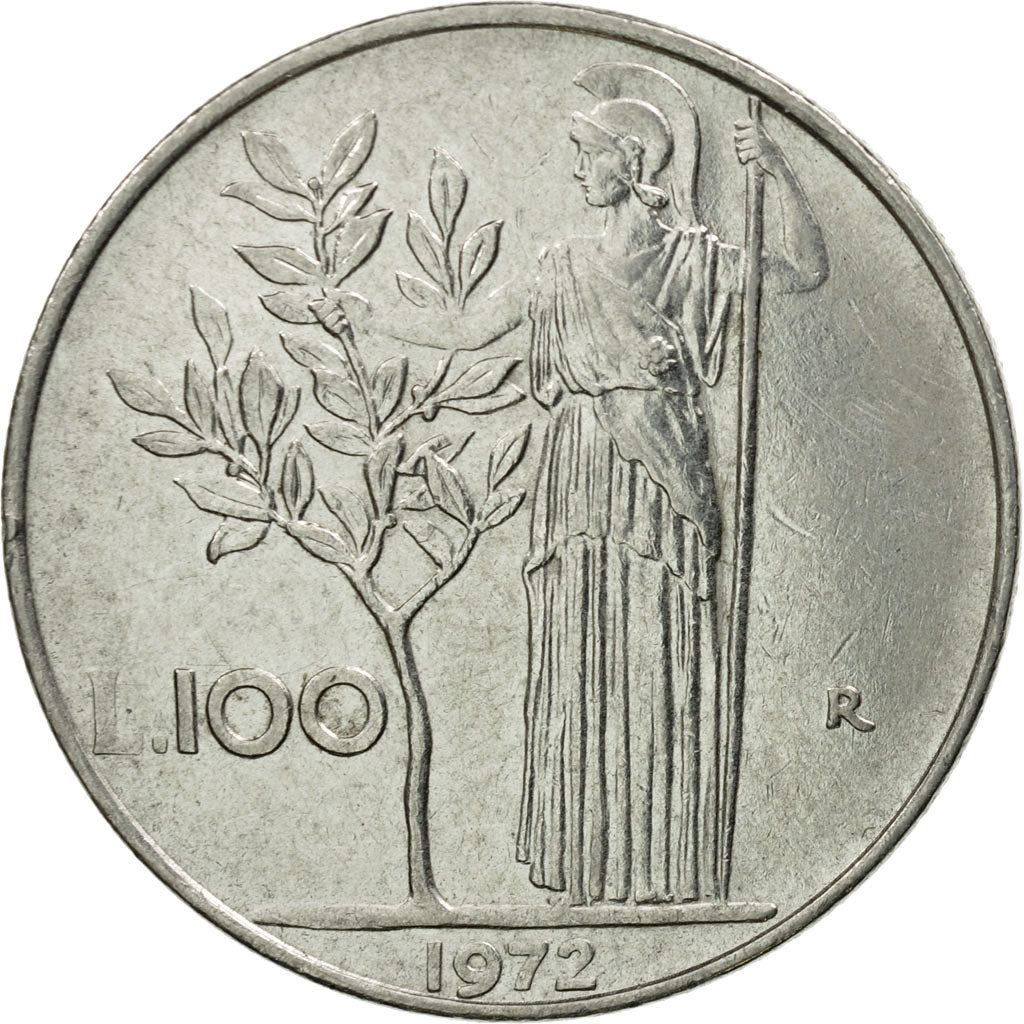 Münze, Italien, 100 Lire, 1972, Rome, SS, Stainless Steel, KM:96.1