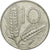 Moneta, Italia, 10 Lire, 1976, Rome, MB+, Alluminio, KM:93