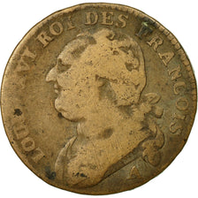 Monnaie, France, 12 deniers françois, 12 Deniers, 1792, Paris, B+, Bronze