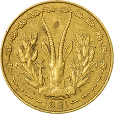 Coin, West African States, 5 Francs, 1981, Paris, EF(40-45)
