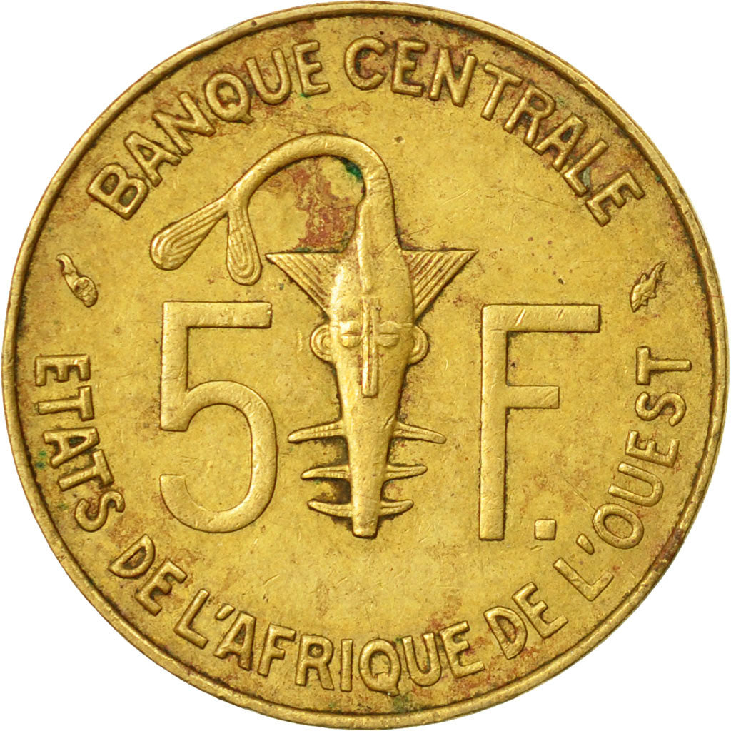 Coin, West African States, 5 Francs, 1977, Paris, EF(40-45)