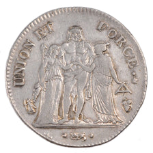 Francia, Union et Force, 5 Francs, 1800, Perpignan, BB, Argento, KM:639.8, Ga...