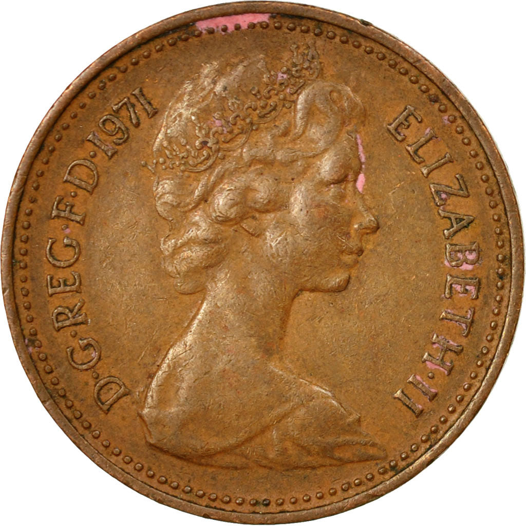 Monnaie, Grande-Bretagne, Elizabeth II, New Penny, 1971, TB, Bronze, KM:915