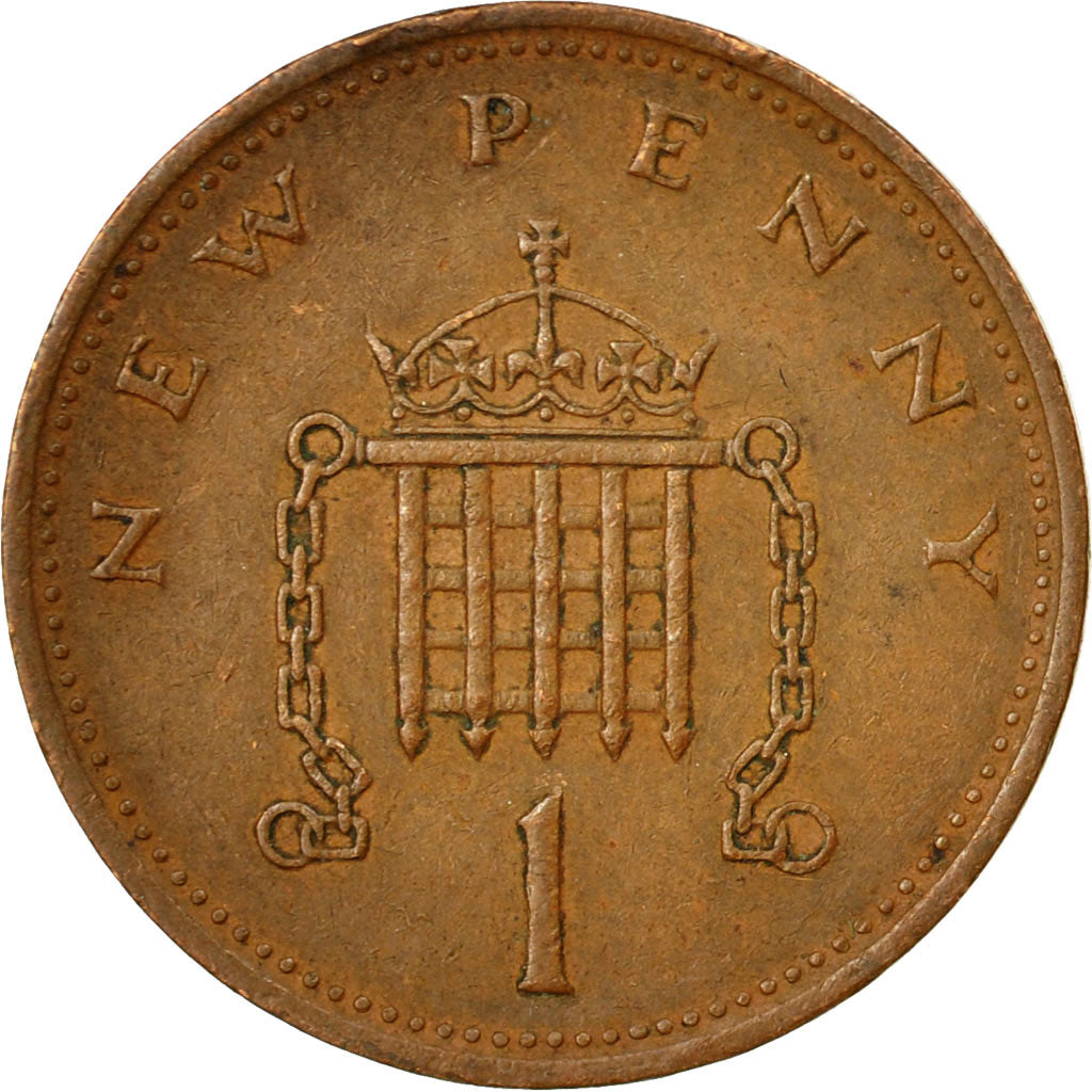 Monnaie, Grande-Bretagne, Elizabeth II, New Penny, 1971, TB, Bronze, KM:915