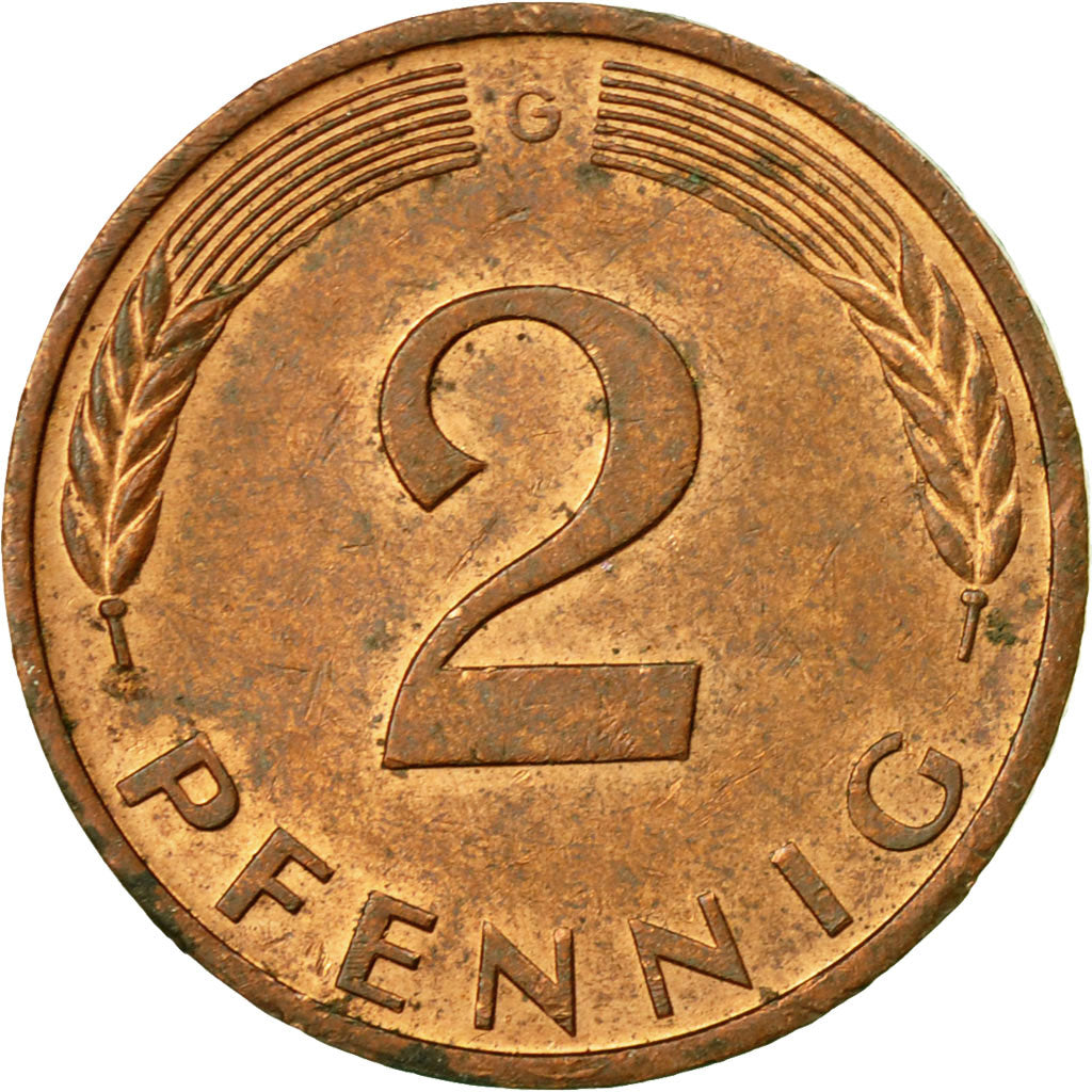 Coin, GERMANY - FEDERAL REPUBLIC, 2 Pfennig, 1981, Karlsruhe, VF(30-35), Copper