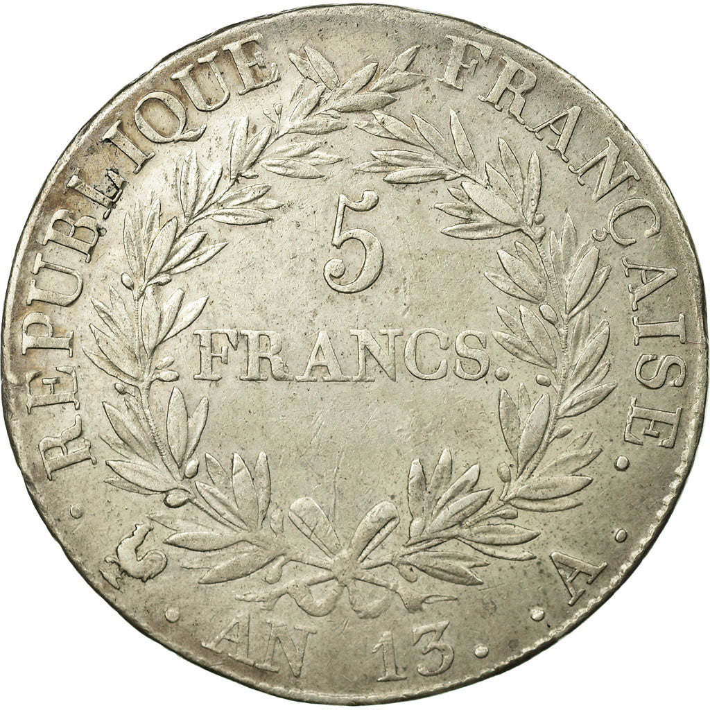 Coin, France, Napoléon I, 5 Francs, 1805, Paris, EF(40-45), Silver, KM:662.1