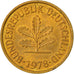 Moneda, ALEMANIA - REPÚBLICA FEDERAL, 5 Pfennig, 1978, Stuttgart, MBC, Latón