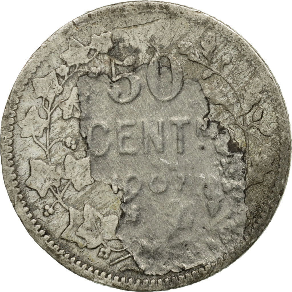 Coin, Belgium, 50 Centimes, 1907, VF(20-25), Silver, KM:61.1