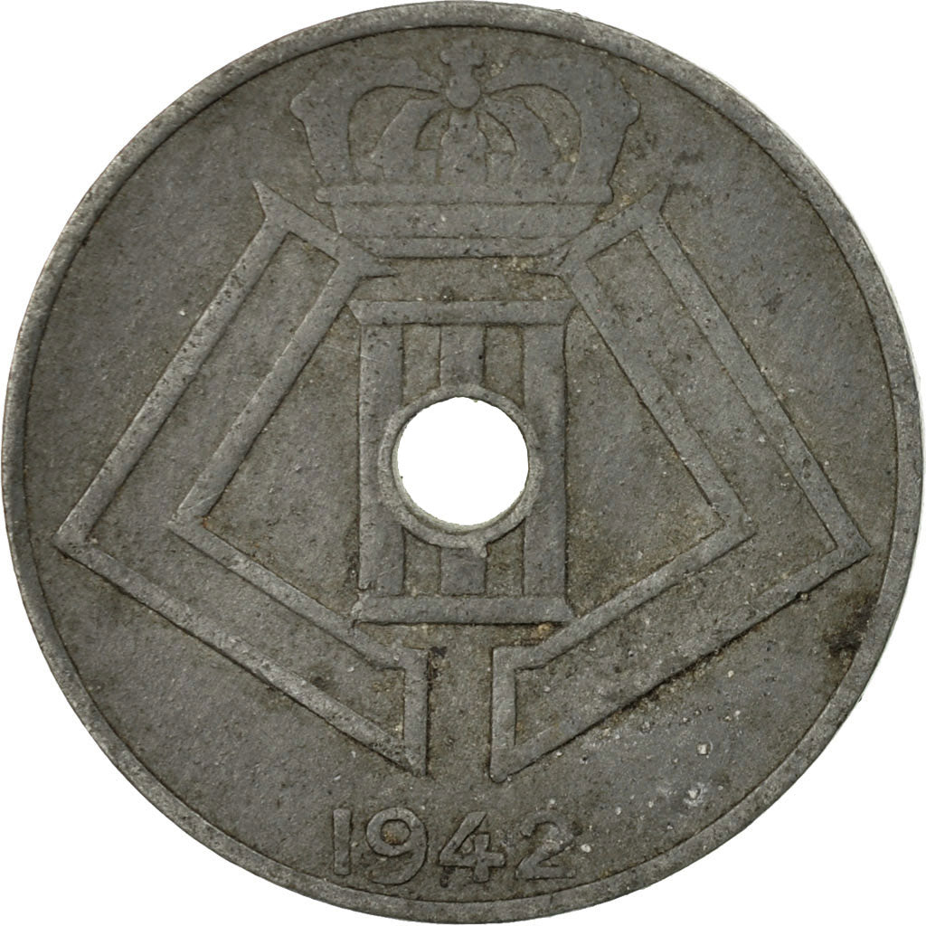 Coin, Belgium, 10 Centimes, 1942, EF(40-45), Zinc, KM:126