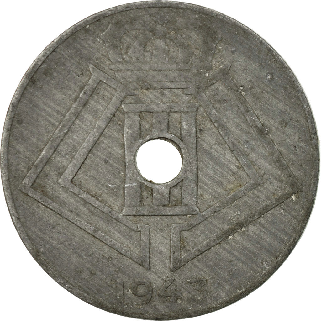Coin, Belgium, 10 Centimes, 1943, EF(40-45), Zinc, KM:126