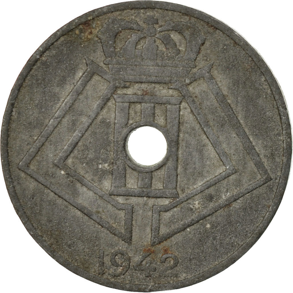 Coin, Belgium, 5 Centimes, 1942, EF(40-45), Zinc, KM:124