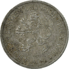 Coin, BOHEMIA & MORAVIA, Koruna, 1944, EF(40-45), Zinc, KM:4