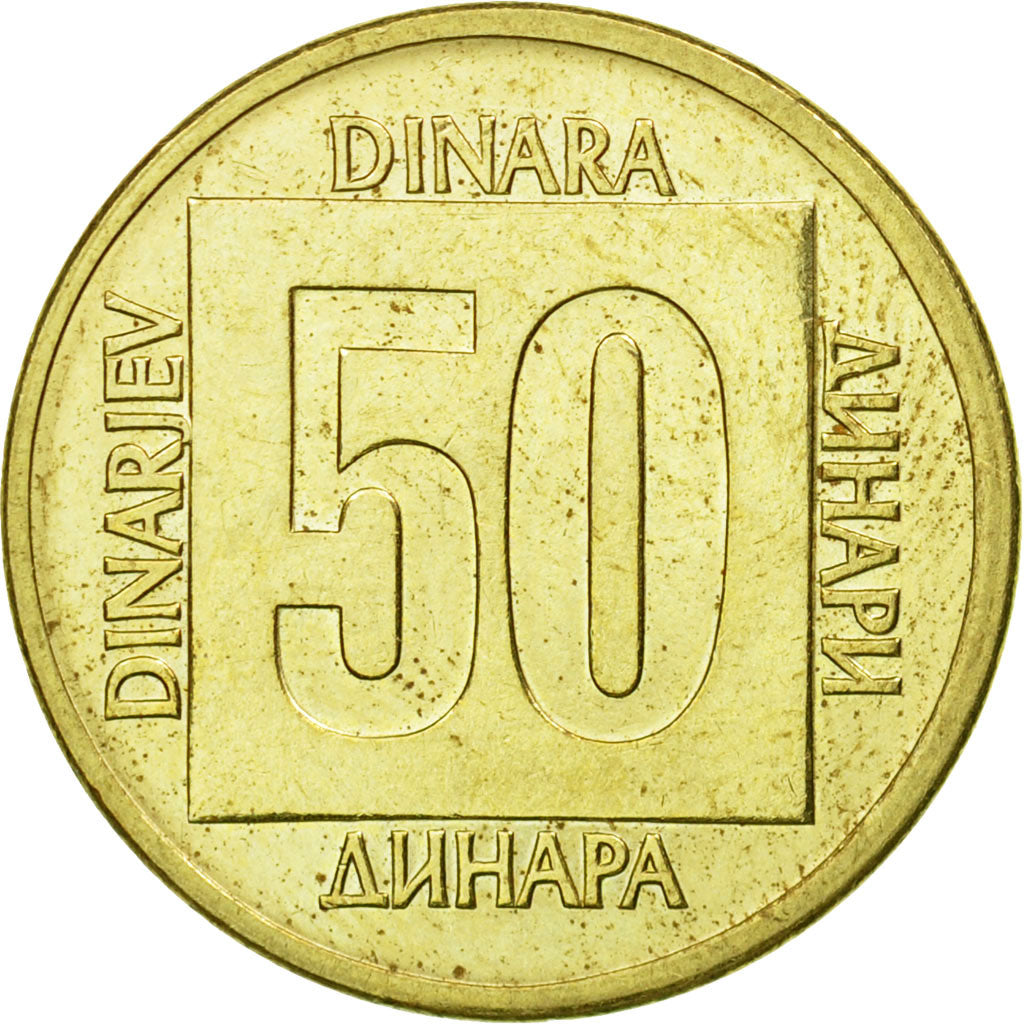 Moneta, Iugoslavia, 50 Dinara, 1988, BB, Ottone, KM:133