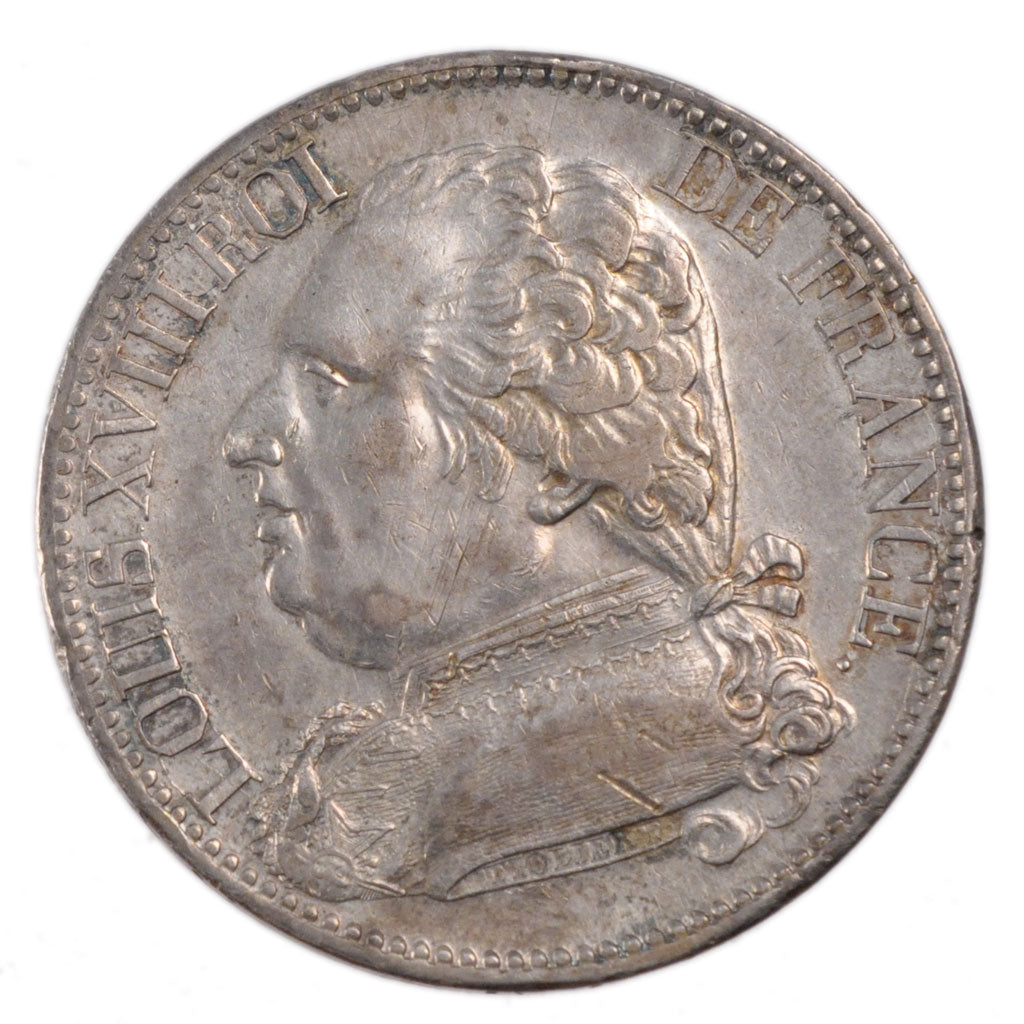 Francia, Louis XVIII, Louis XVIII, 5 Francs, 1814, Bordeaux, SPL-, Argento, G...