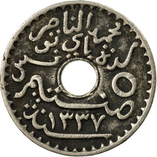 Coin, Tunisia, Muhammad al-Nasir Bey, 5 Centimes, 1918, Paris, EF(40-45)