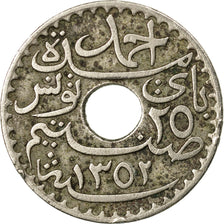 Coin, Tunisia, Ahmad Pasha Bey, 25 Centimes, 1933, Paris, EF(40-45)