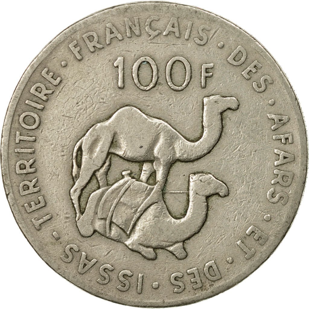 Coin, FRENCH AFARS & ISSAS, 100 Francs, 1975, Paris, VF(30-35), Copper-nickel