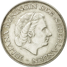 Coin, Netherlands, Juliana, 2-1/2 Gulden, 1963, EF(40-45), Silver, KM:185