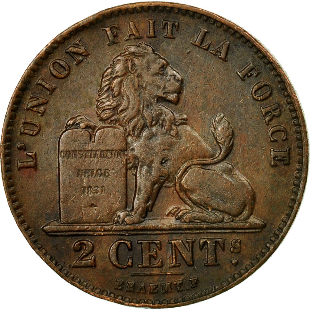 Coin, Belgium, Leopold II, 2 Centimes, 1909, VF(30-35), Copper, KM:35.1