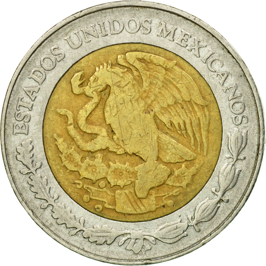 Münze, Mexiko, Nuevo Peso, 1993, Mexico City, S+, Bi-Metallic, KM:550
