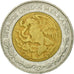 Münze, Mexiko, Nuevo Peso, 1993, Mexico City, S+, Bi-Metallic, KM:550
