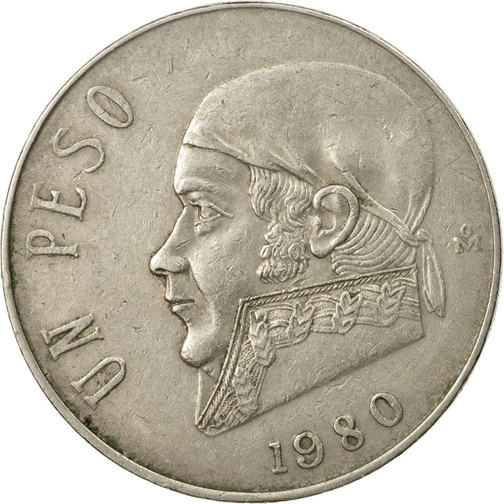 Münze, Mexiko, Peso, 1980, Mexico City, S+, Copper-nickel, KM:460