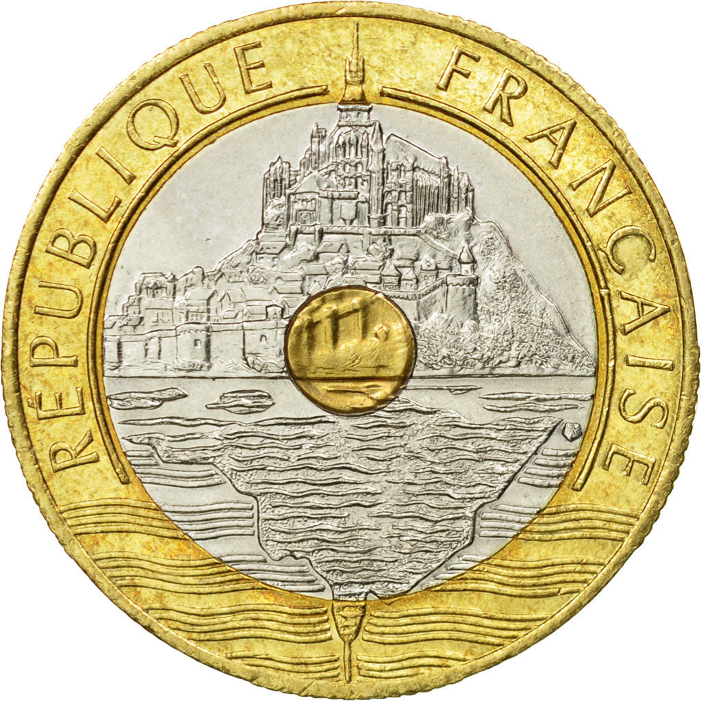 Coin, France, Mont Saint Michel, 20 Francs, 1992, Paris, EF(40-45)